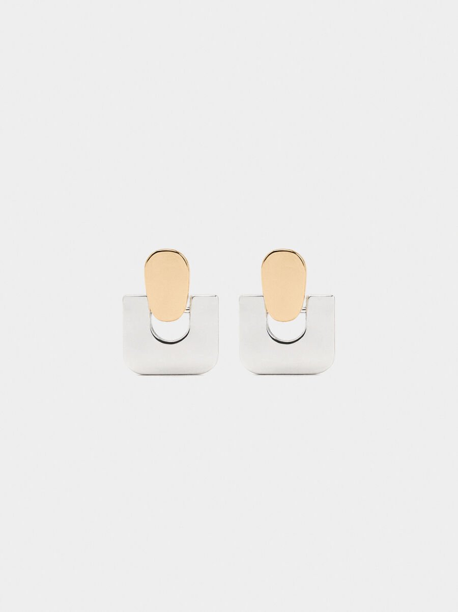 Bicolor squares earrings