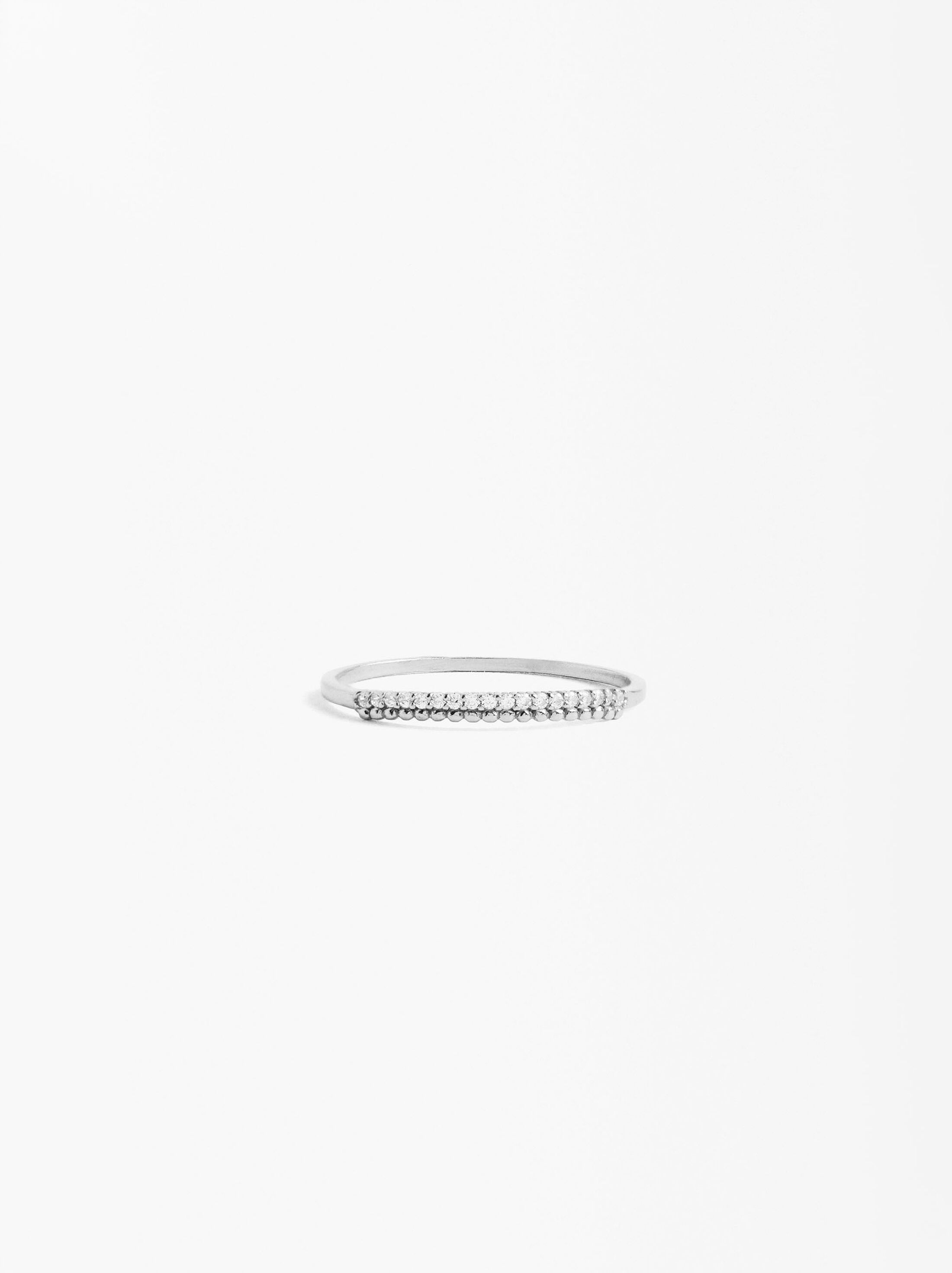 Ring with zirconia - STERLING SILVER 925 image number 0.0