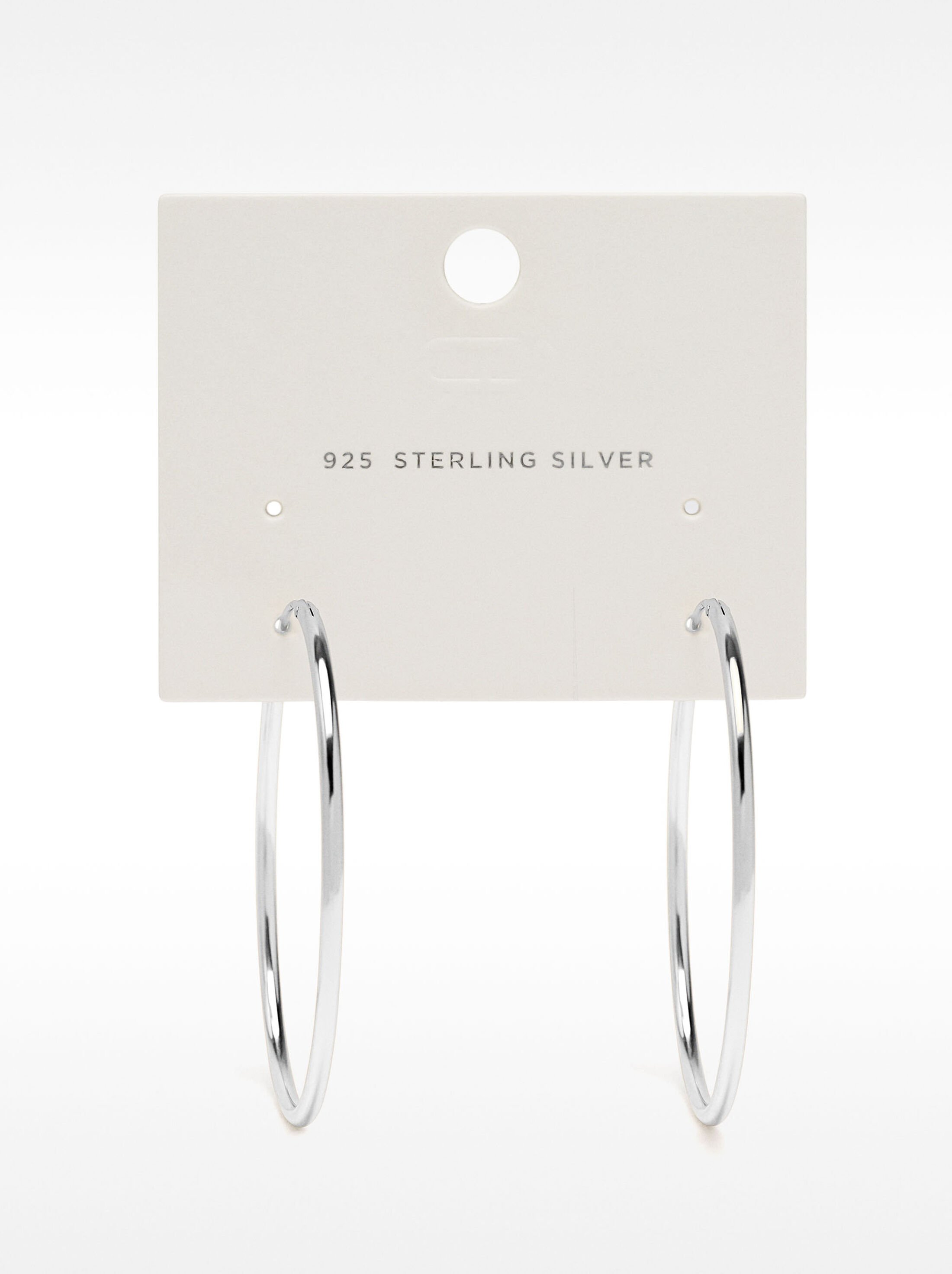 Short 925 silver hoop earrings image number 4.0