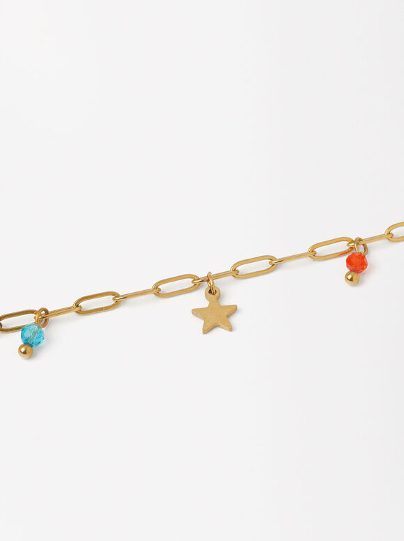 Bracelet Étoile En Cristal - Acier Inoxydable, Multicolore, hi-res