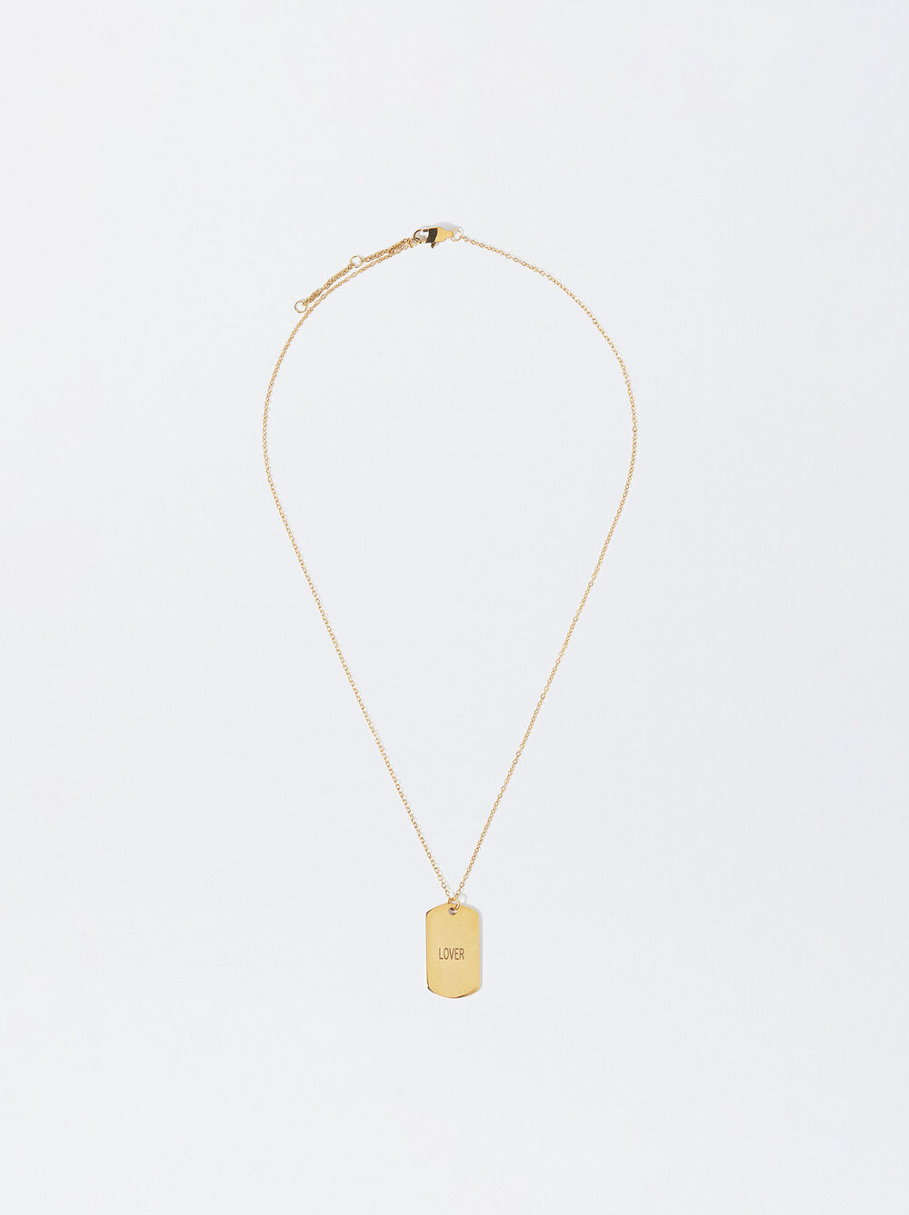 Online Exclusive - Gold Stainless Steel Necklace With Personalized Pendant