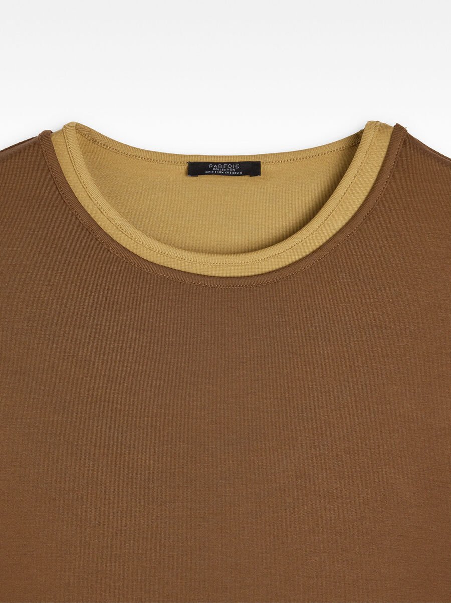 Camiseta de lyocell efecto doble