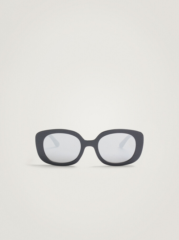 Square Frame Sunglasses, Black, hi-res