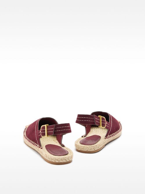 Leather espadrilles with buckle