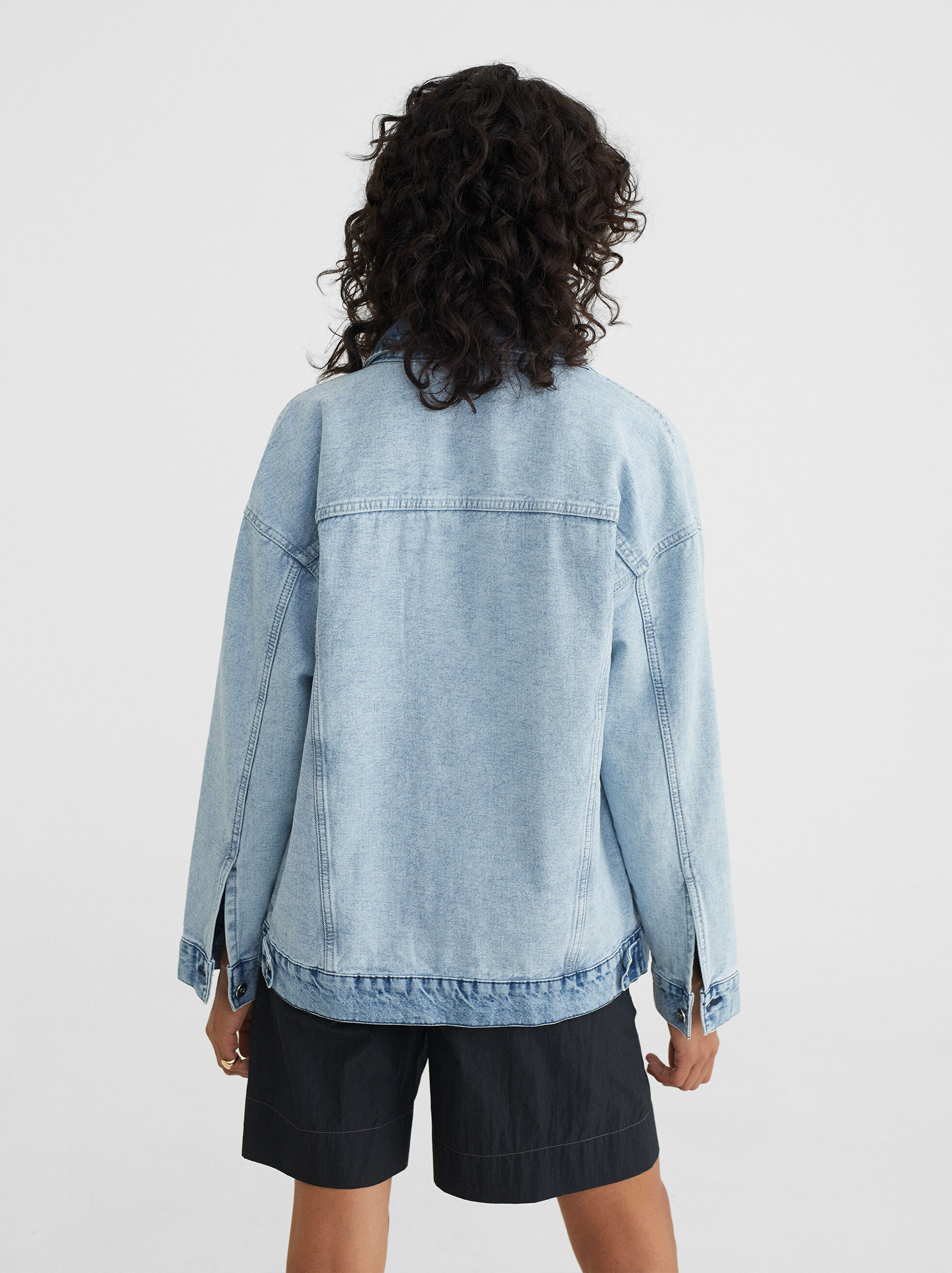 oversized short denim jacket