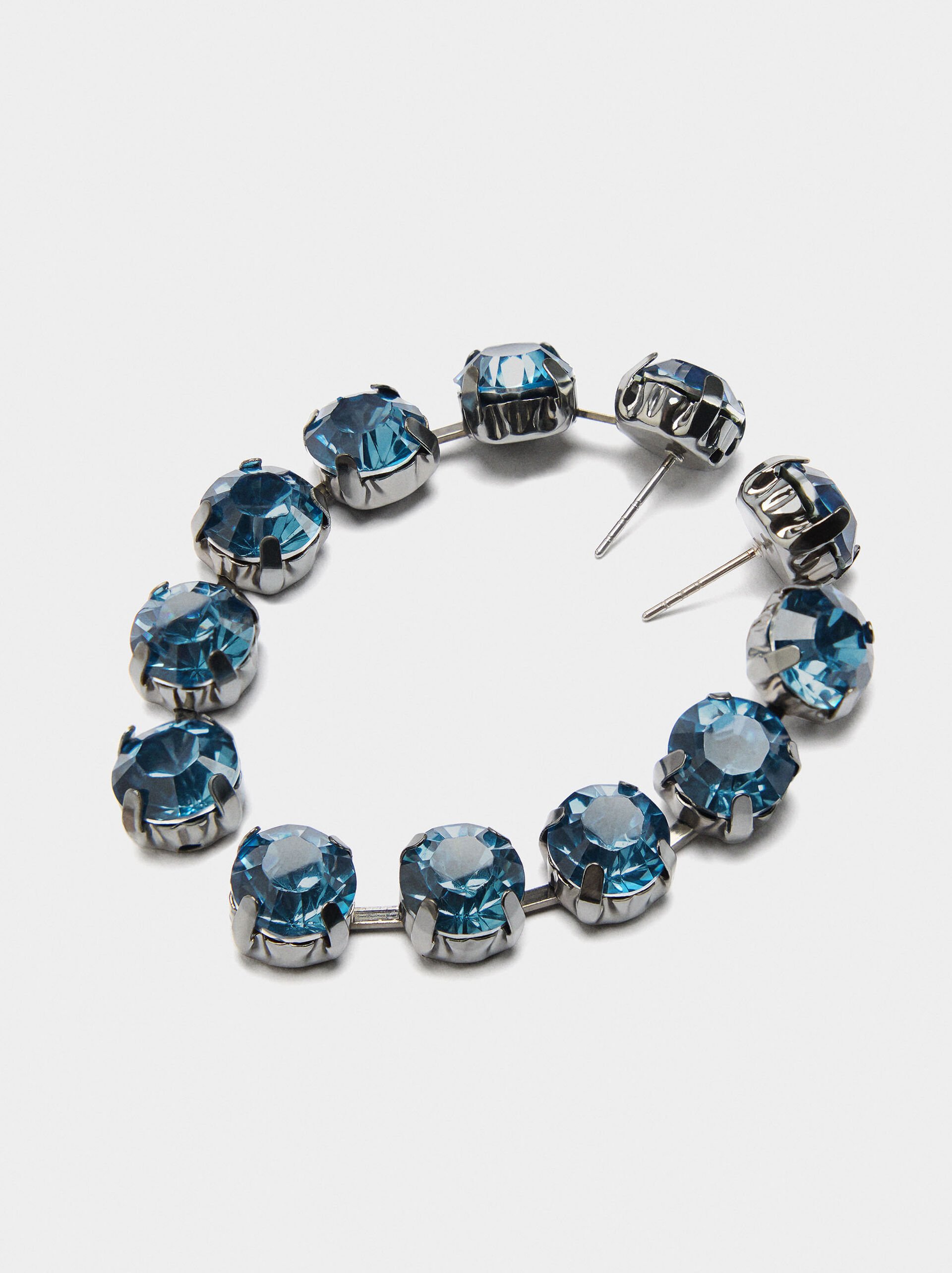 Long earrings with crystals image number 2.0