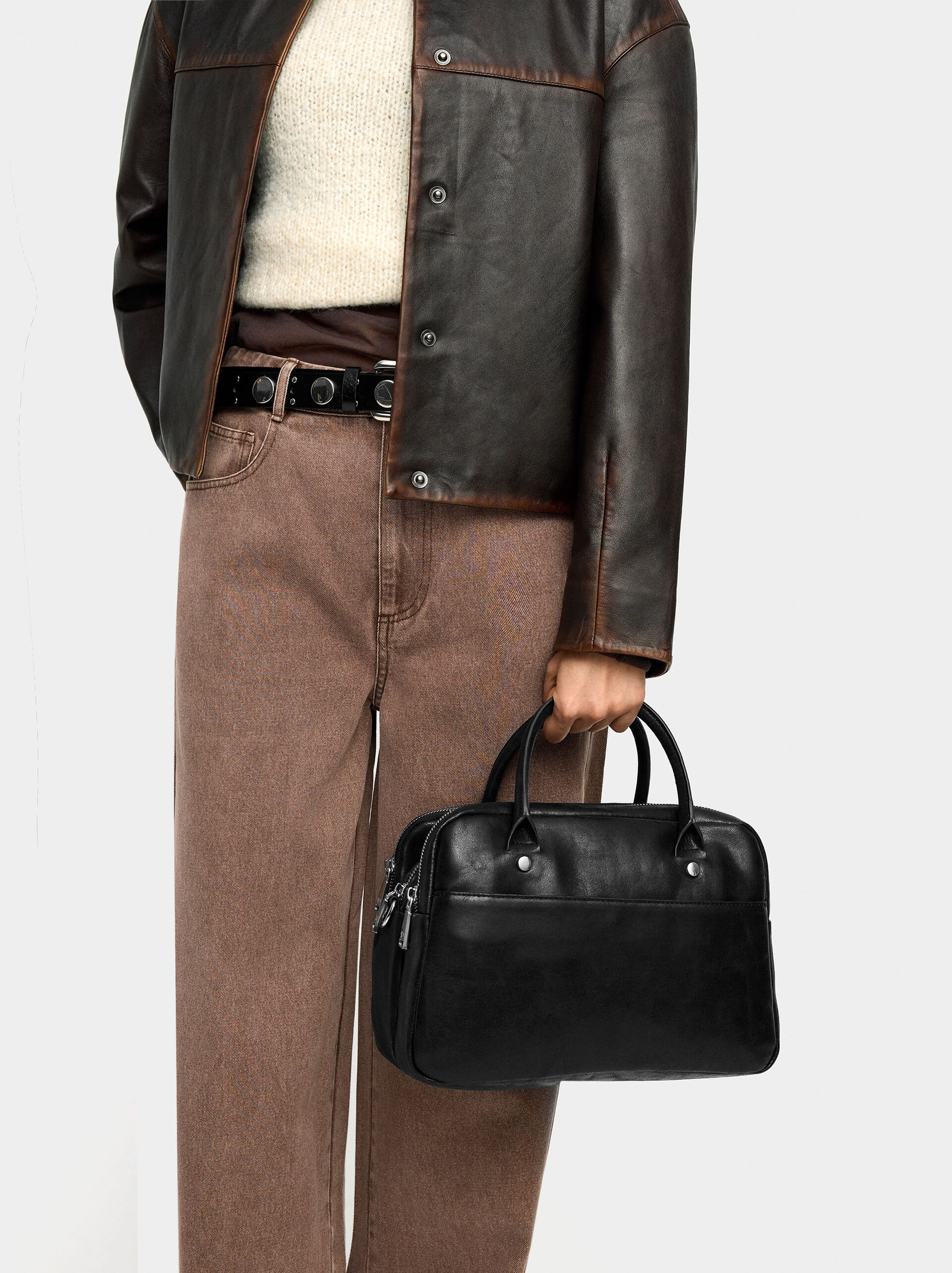 Sac bowling avec effet craquelé image number 1.0