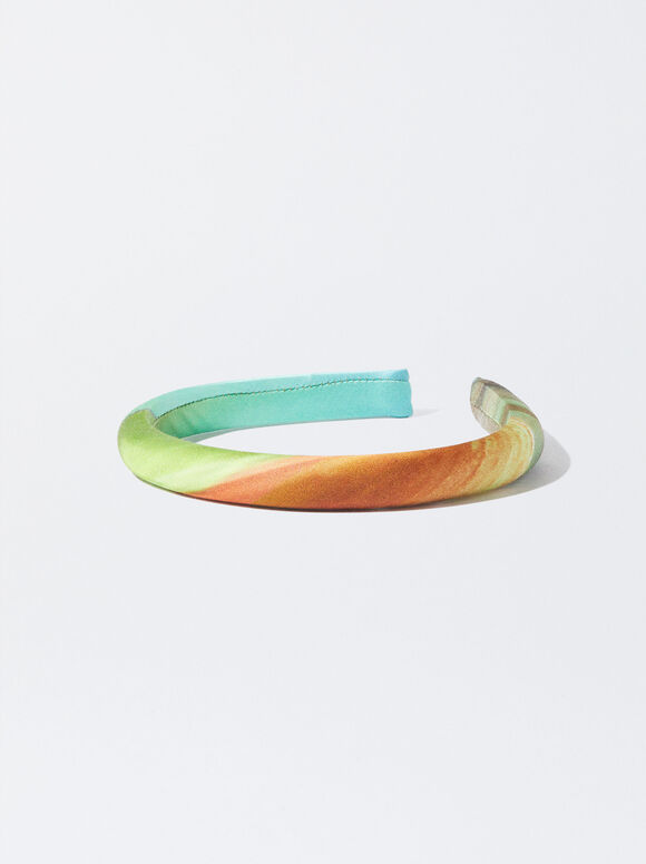 Printed Wide Headband, Multicolor, hi-res