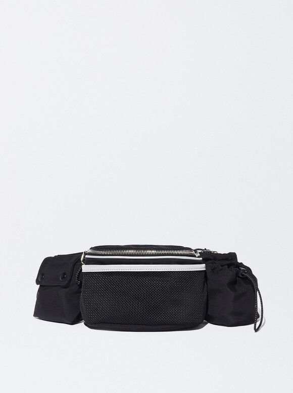 Online Exclusive - Technical Fabric Bum Bag, Black, hi-res