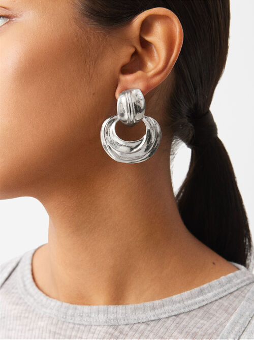 Irregular Silver Earrings