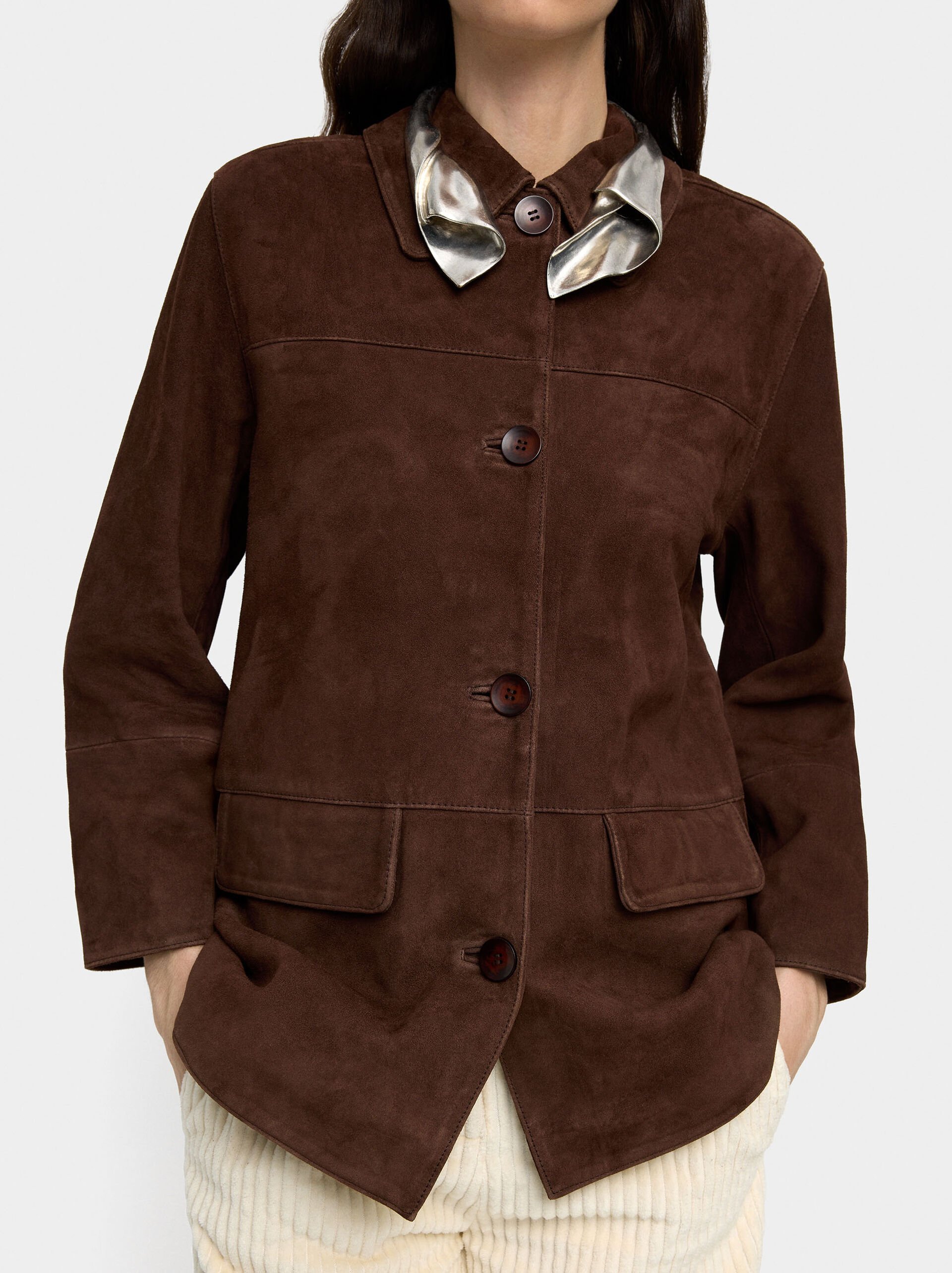 Leather jacket with pockets image number 1.0