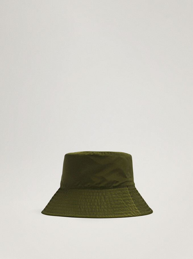 Reversible Waterproof Rain Hat , Khaki, hi-res