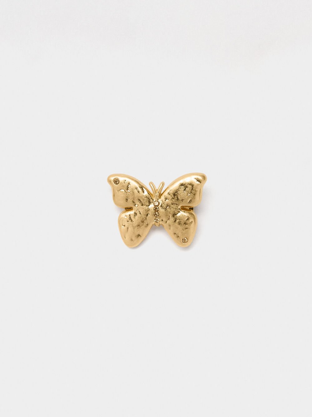 Butterfly pin brooch with crystals