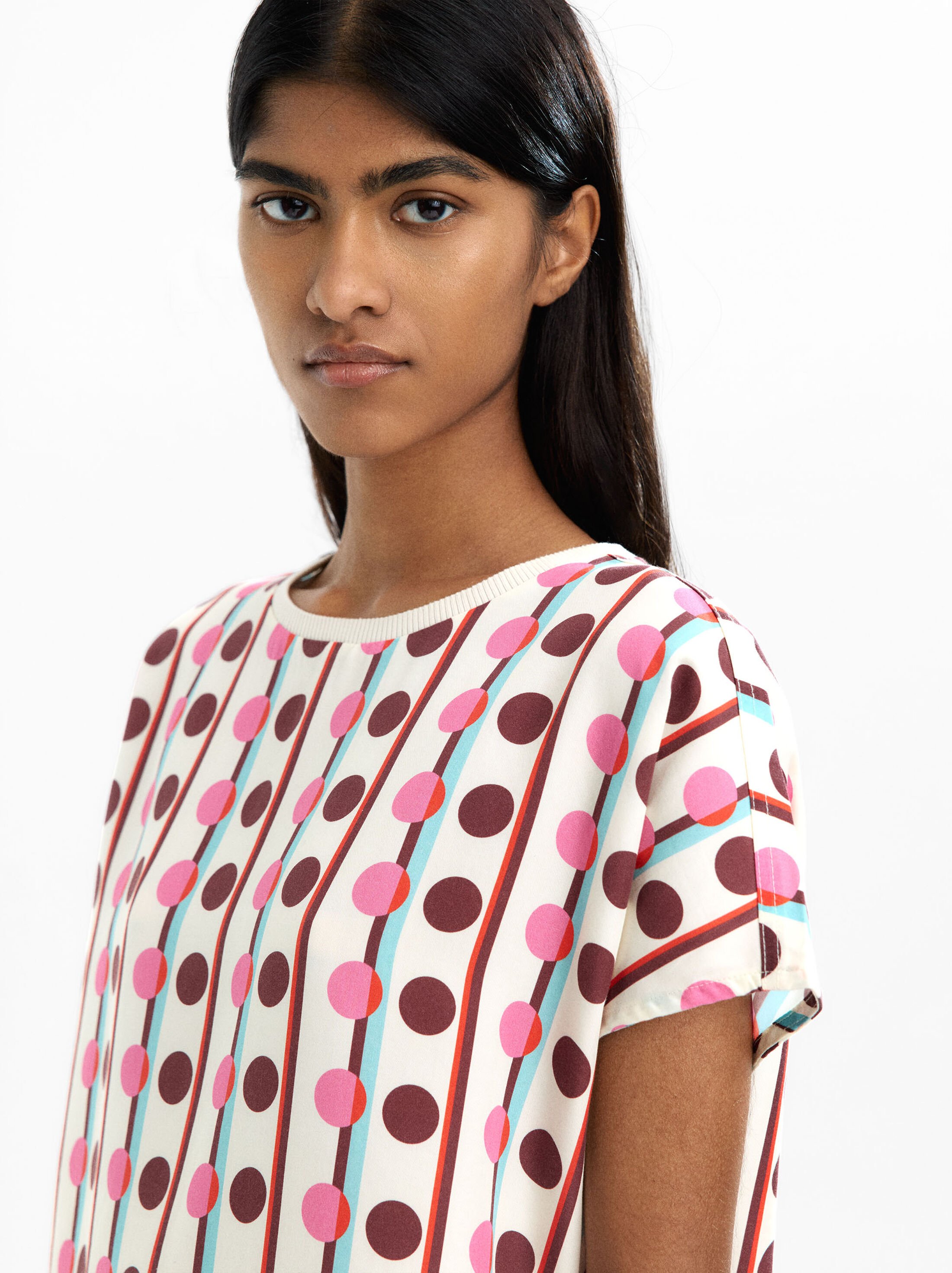 Printed top 100% lyocell image number 4.0