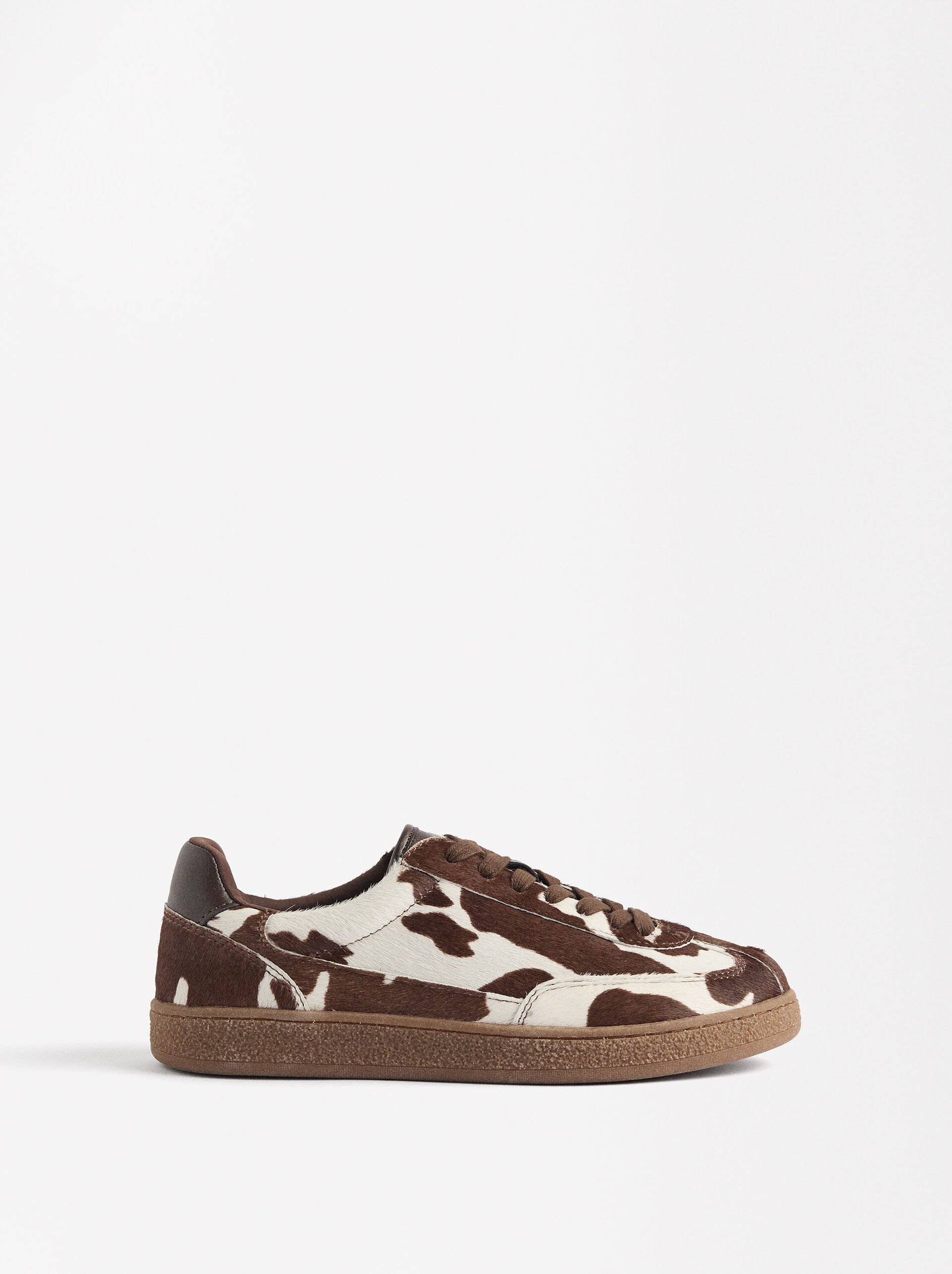 Animal print leather sneakers image number 2.0