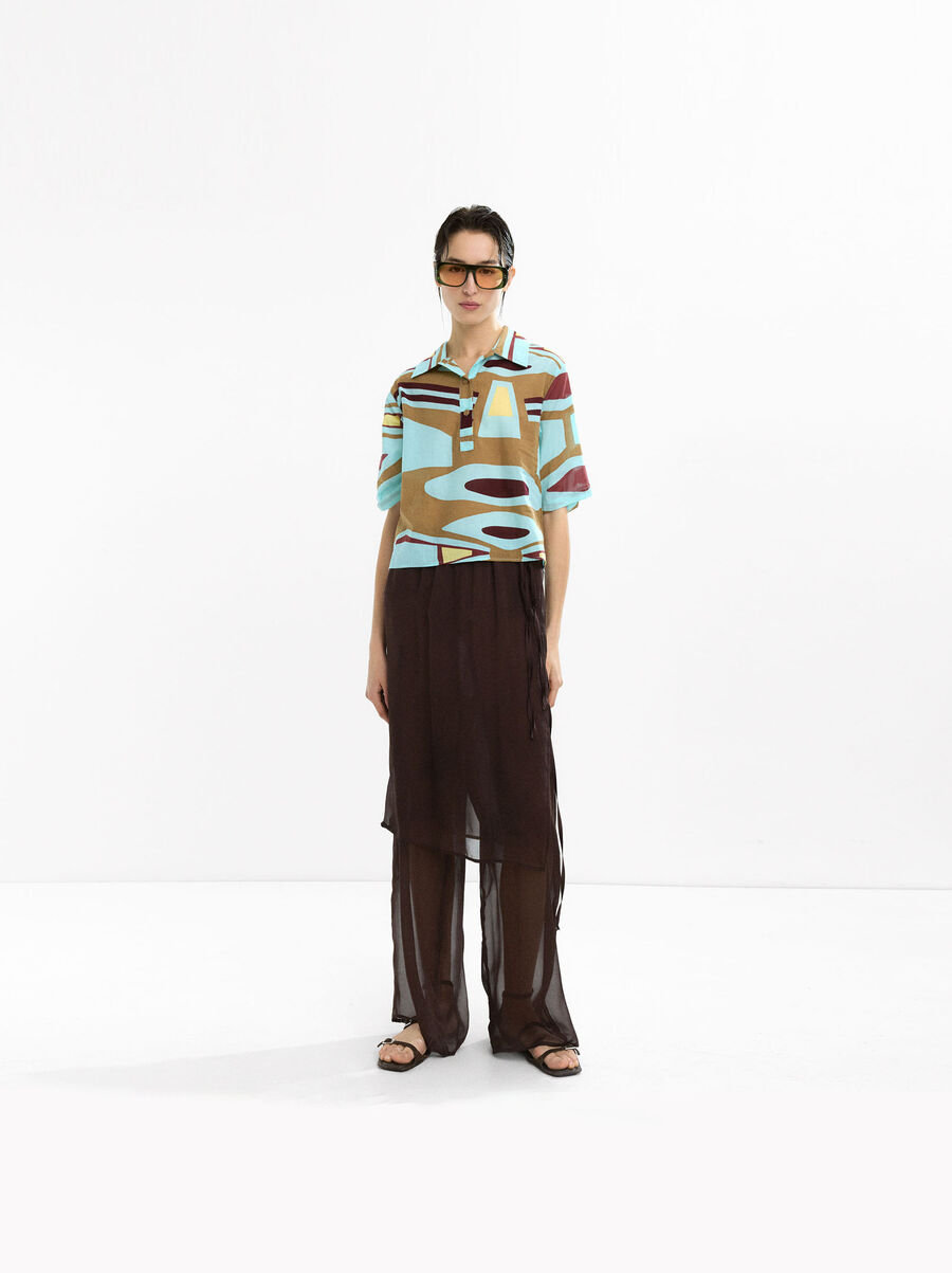 Hemd aus 100 % Baumwolle mit geometrischem Muster