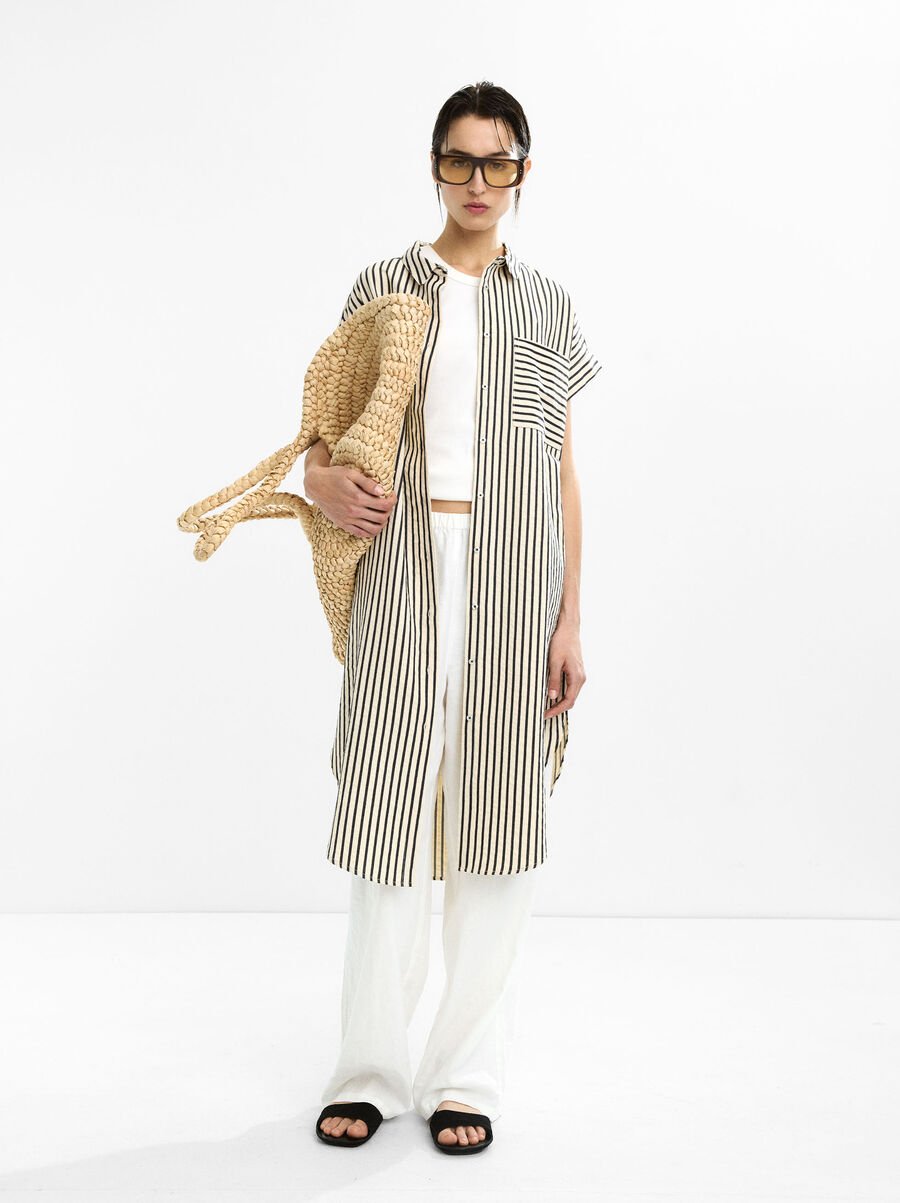 Striped shirt dress