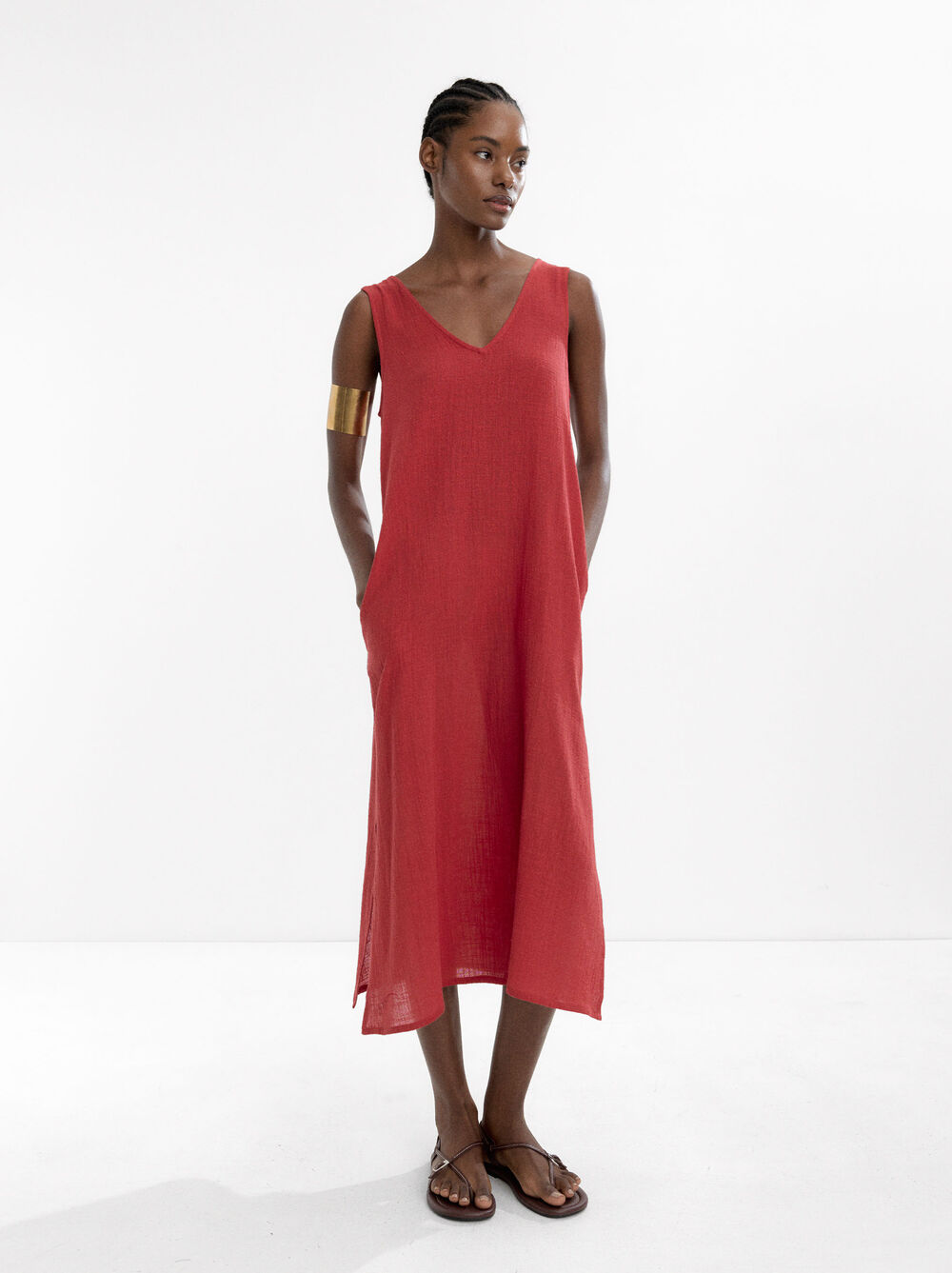 Robe midi 100% coton