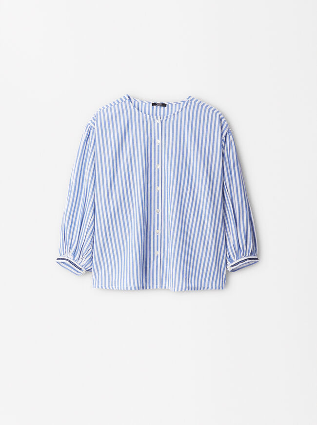 100% Cotton Striped Shirt image number 5.0
