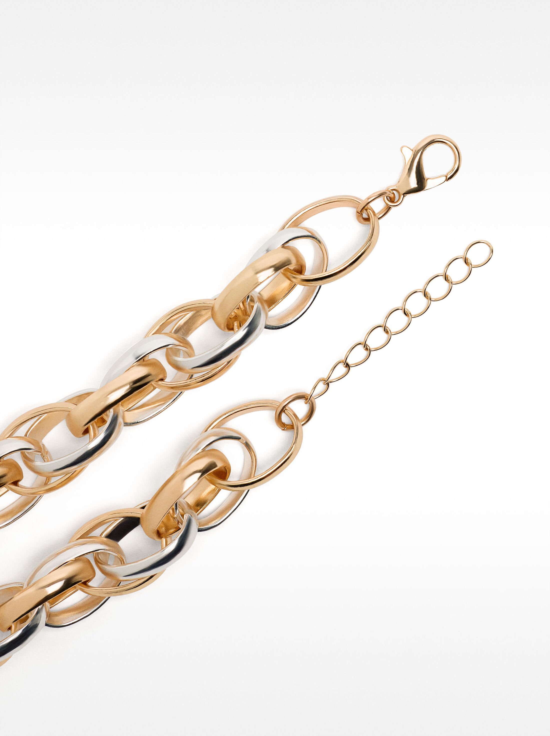 Set of necklace with bicolor bracelet image number 6.0