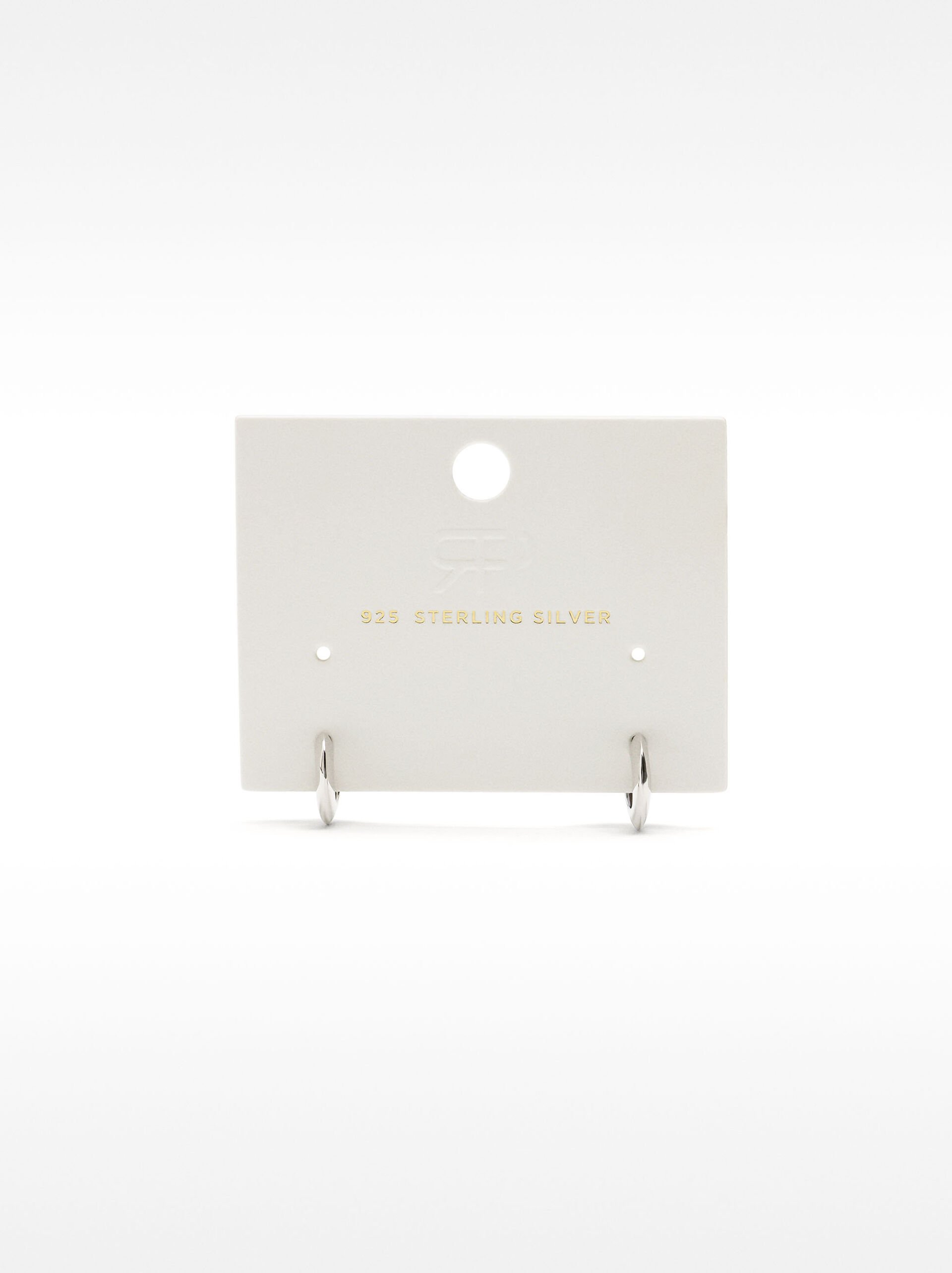 Short hoop earrings - 925 sterling silver image number 4.0