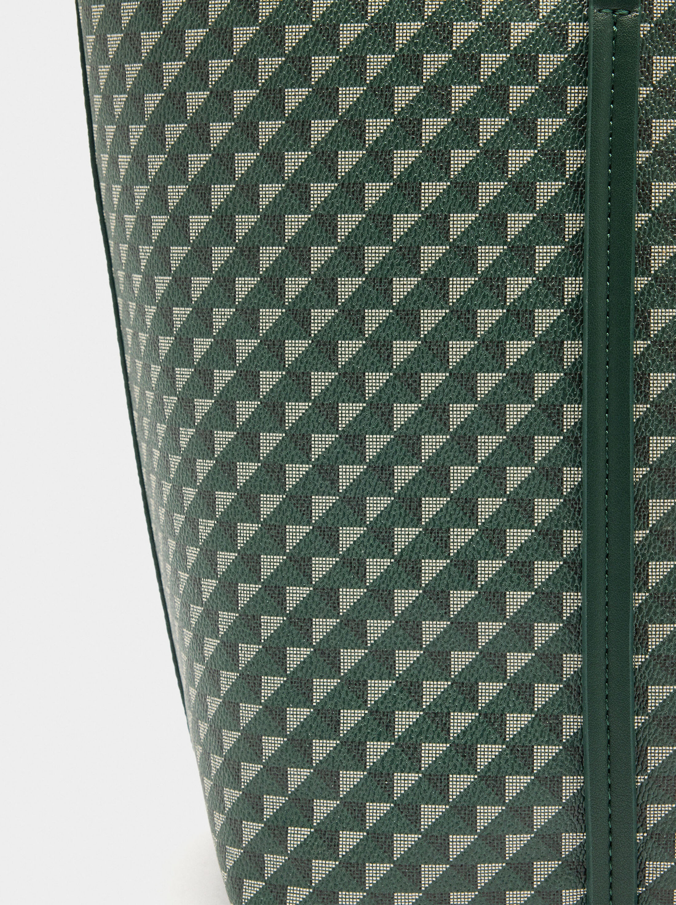 Printed shopper bag removable bag image number 3.0