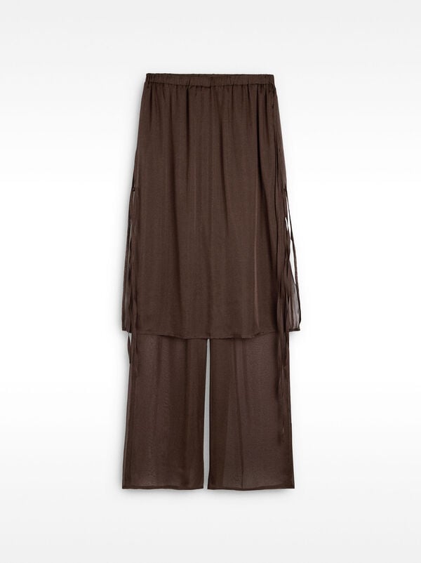100% silk pants with elastic waistband