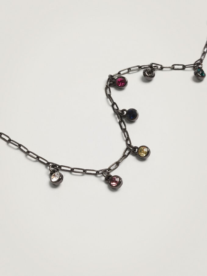 Charm Link Bracelet, Multicolor, hi-res