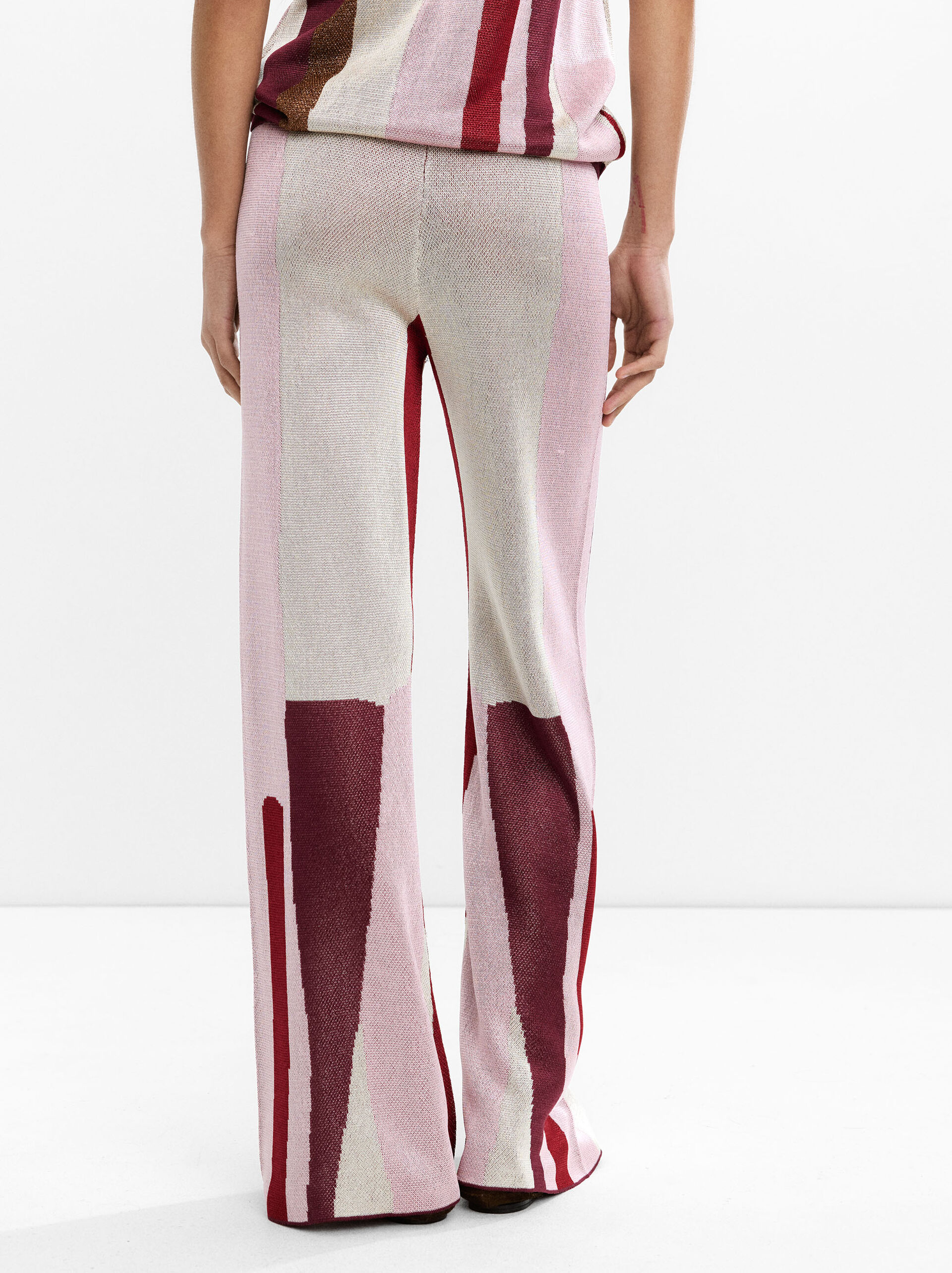Jacquard knit trousers image number 3.0