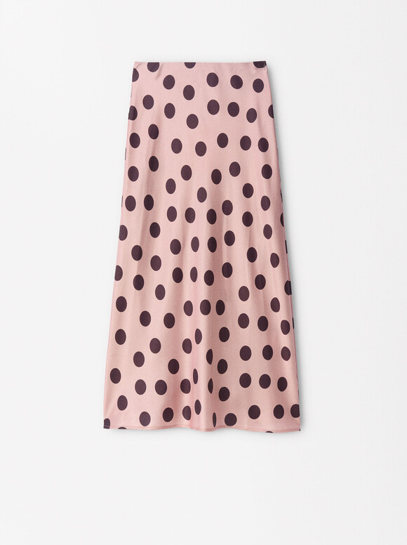 Online Exclusive - Polka Dot Skirt, Pink, hi-res