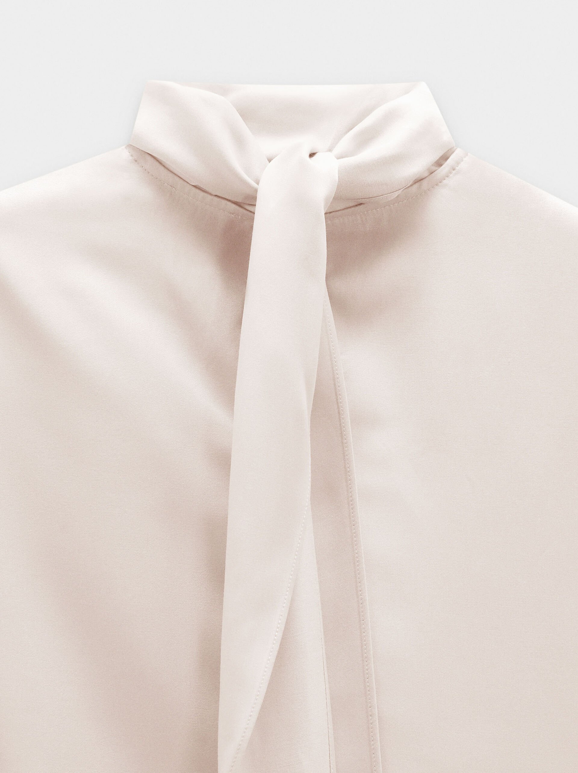 Satin blouse with high neck image number 6.0