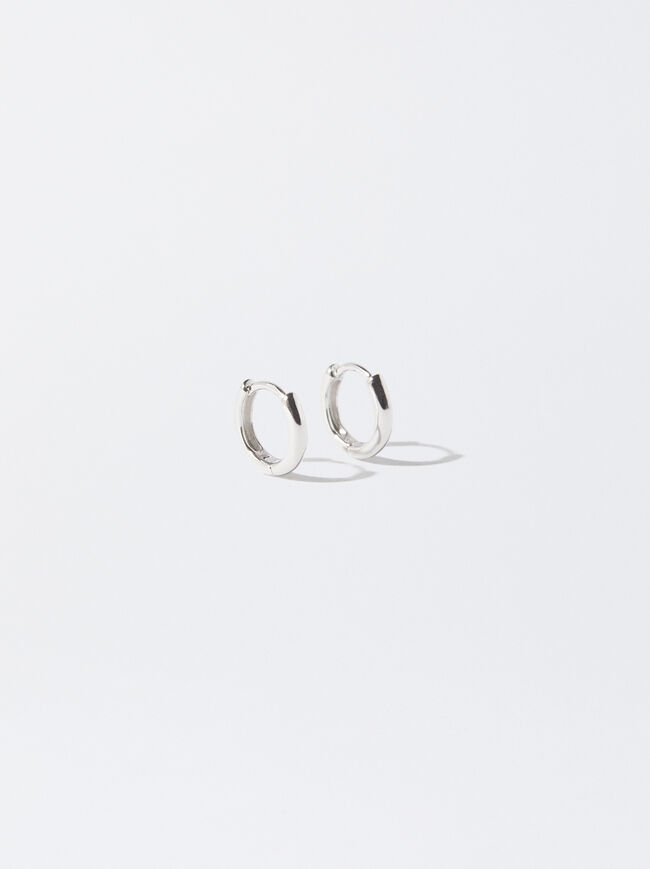 925 Silver Personalised Hoop Earrings image number 0.0