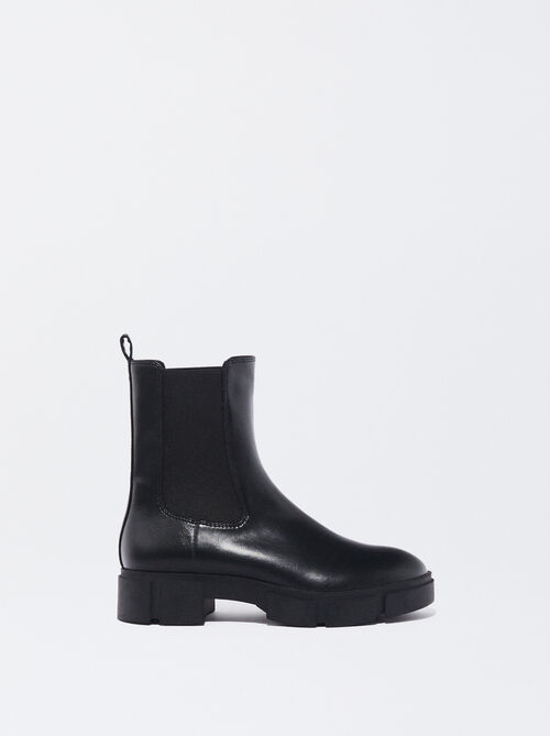 Online Exclusive - Track Sole Elastic Ankle Boots