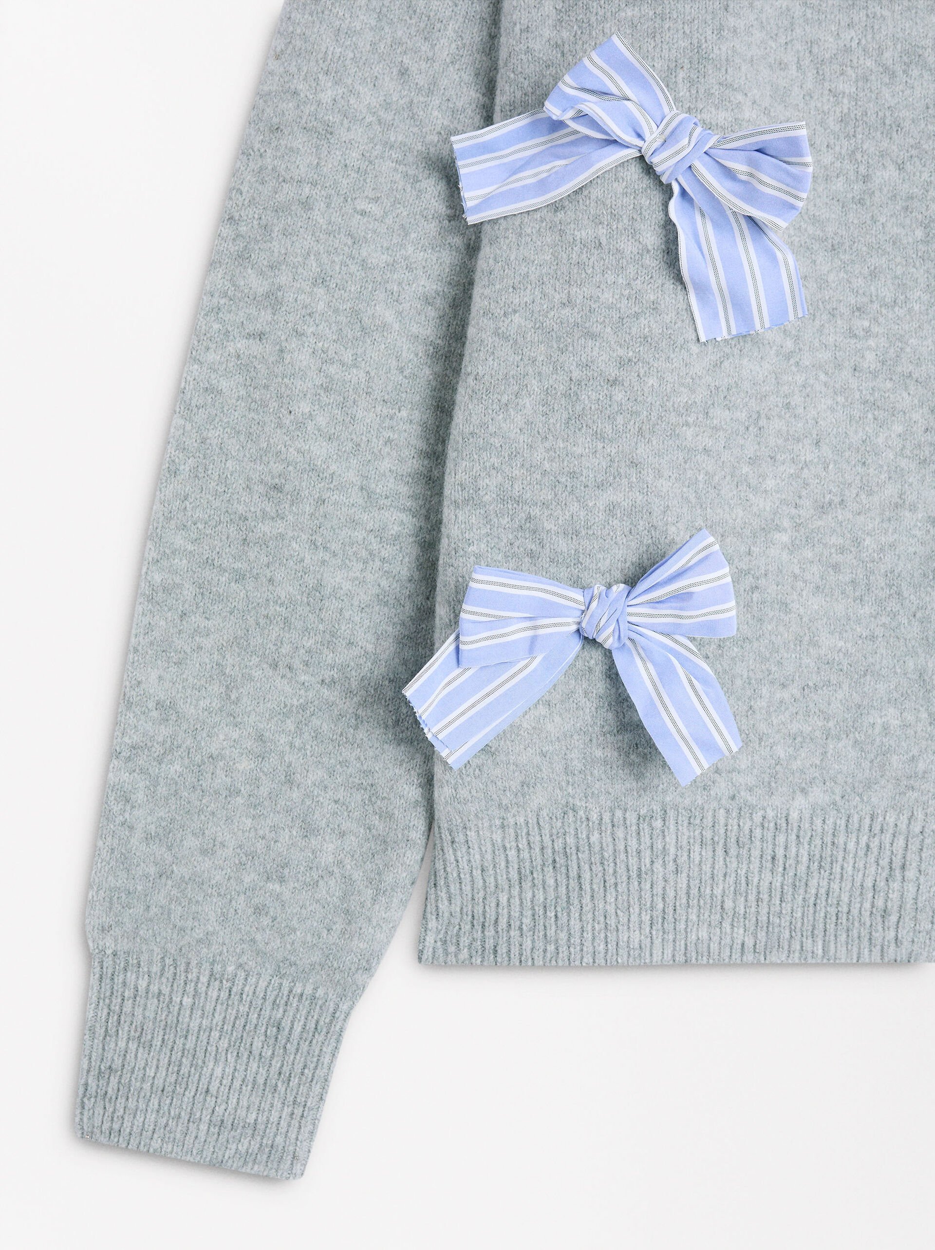 Cardigan with bow details image number 6.0