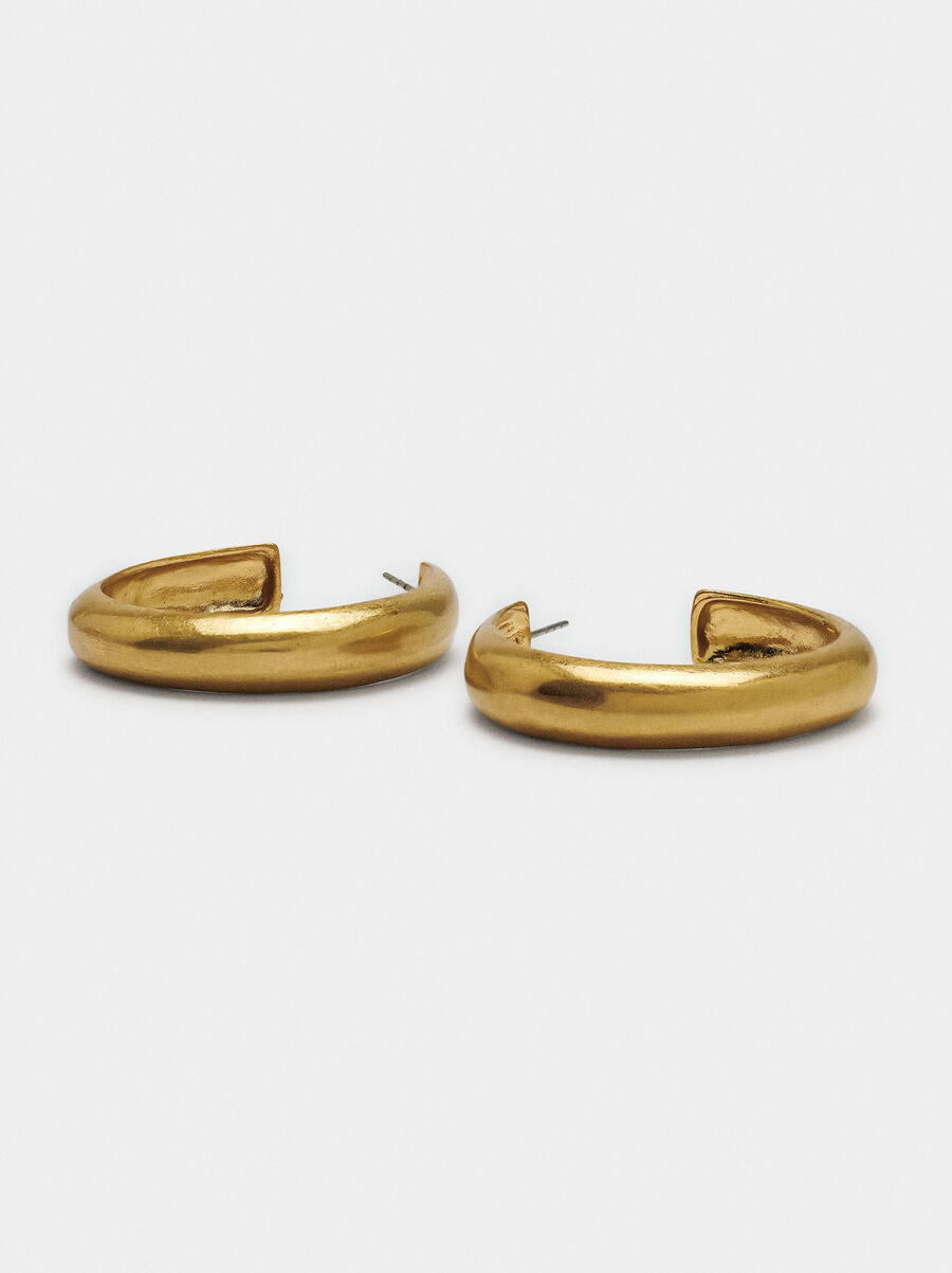 Smooth open hoop earrings