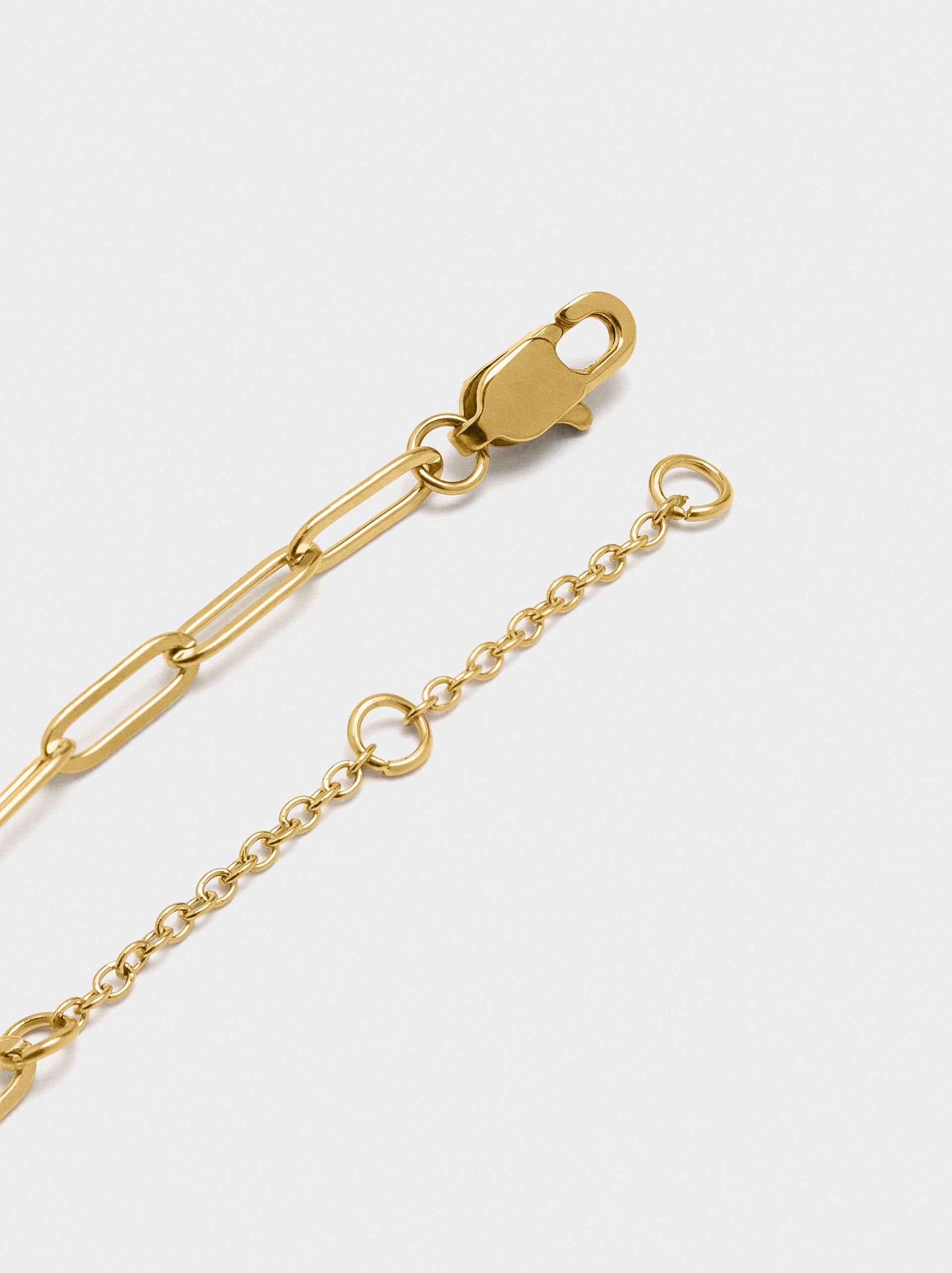 Bracelet of links with heart - stainless steel image number 3.0