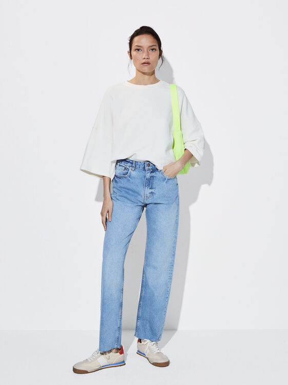 Straight fit jeans, Blue, hi-res
