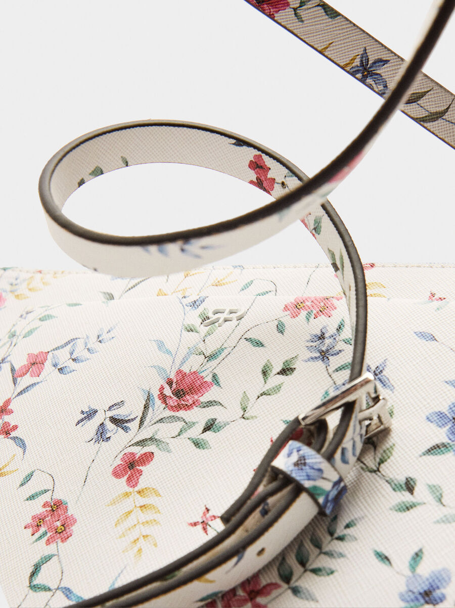 Crossbody bag with floral print