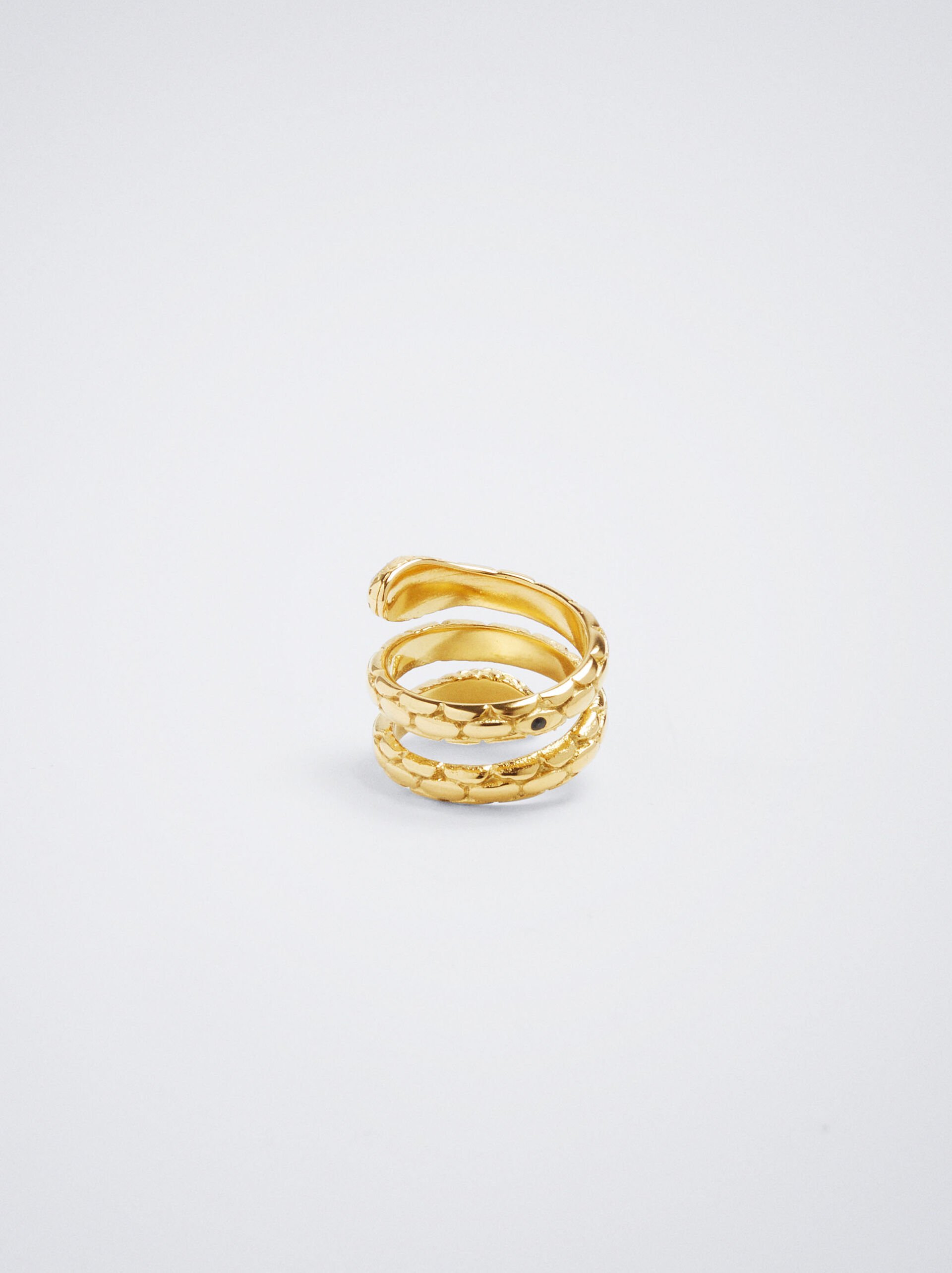 Pinky finger stainless steel ring with snake image number 3.0