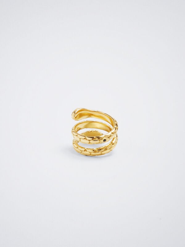 Pinky finger stainless steel ring with snake