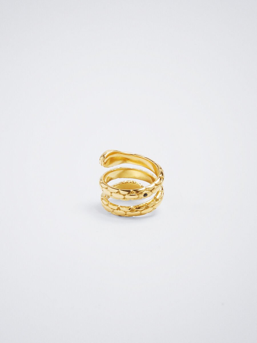 Pinky finger stainless steel ring with snake