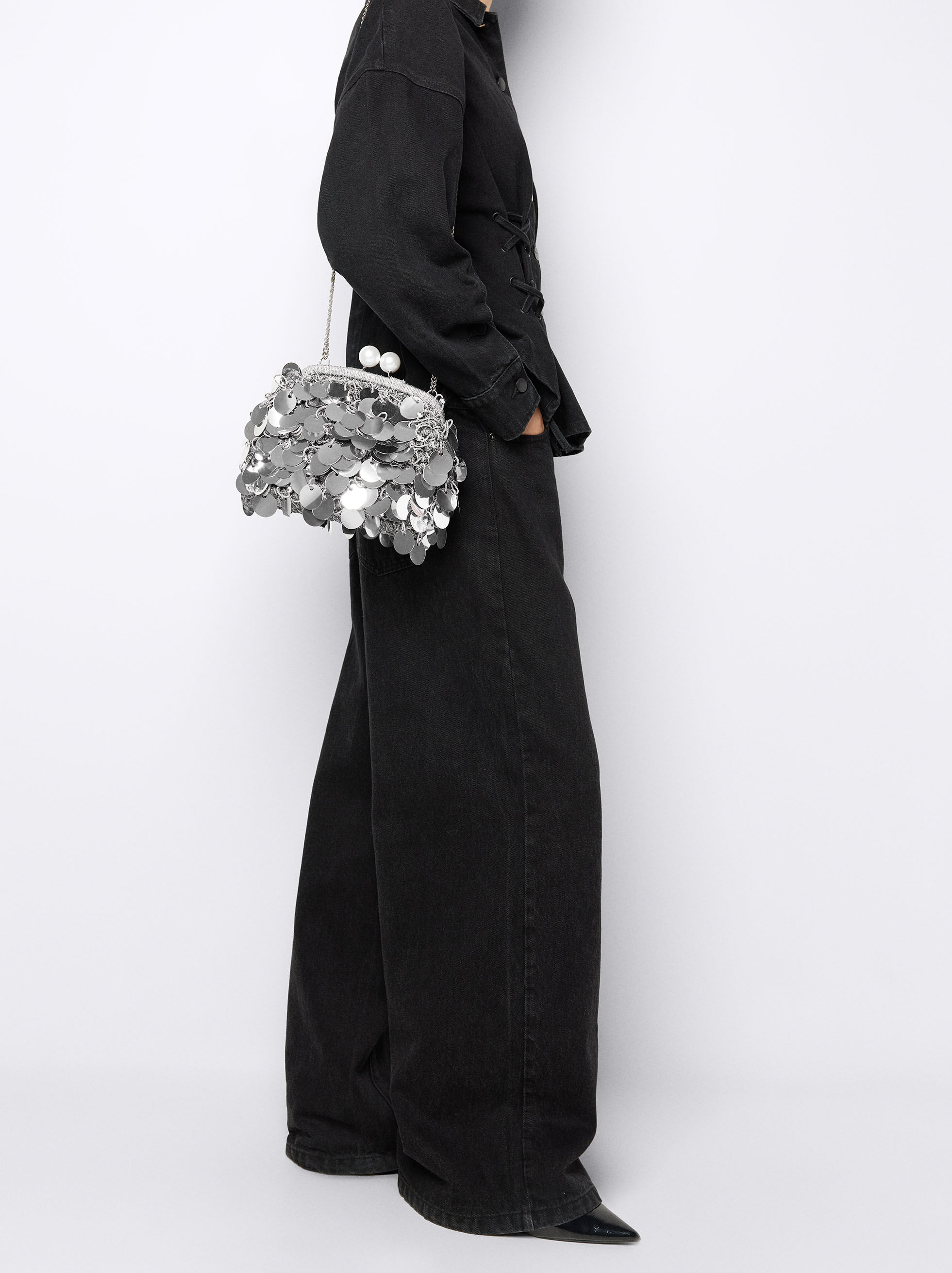 Parfois hot sale bolso plateado