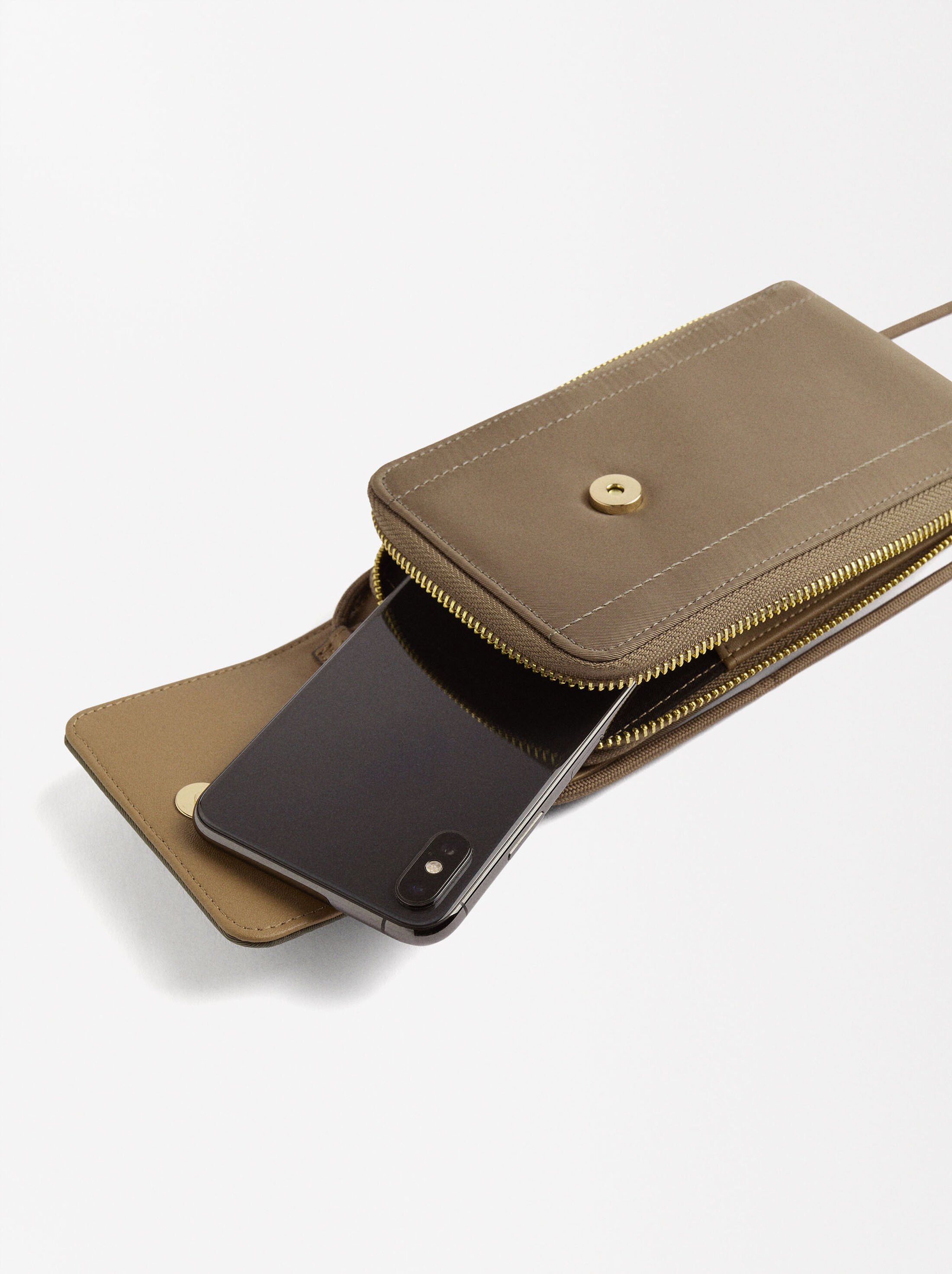 Nylon color block phone pouch image number 3.0