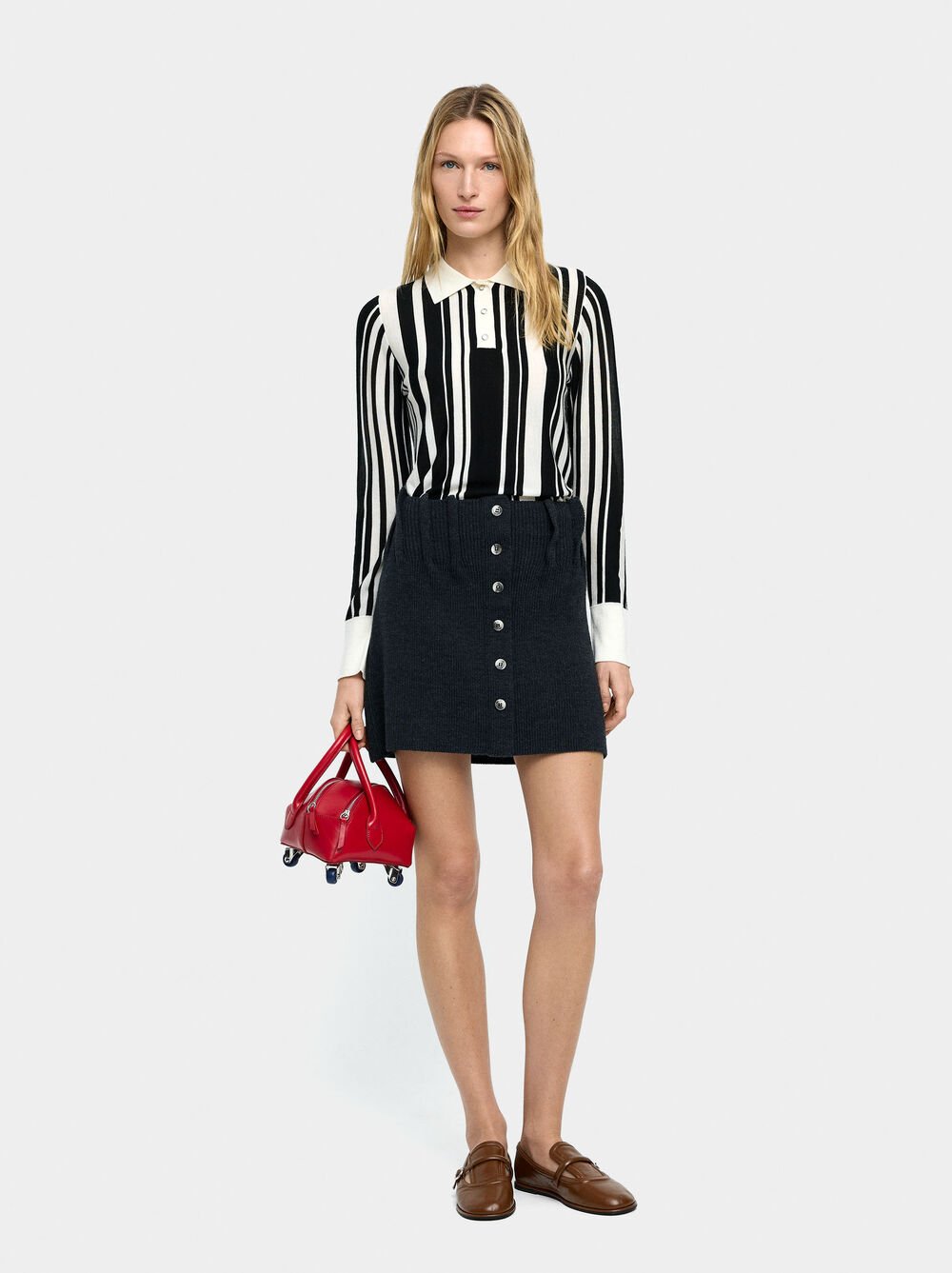 Sweater with stripes 100% wool