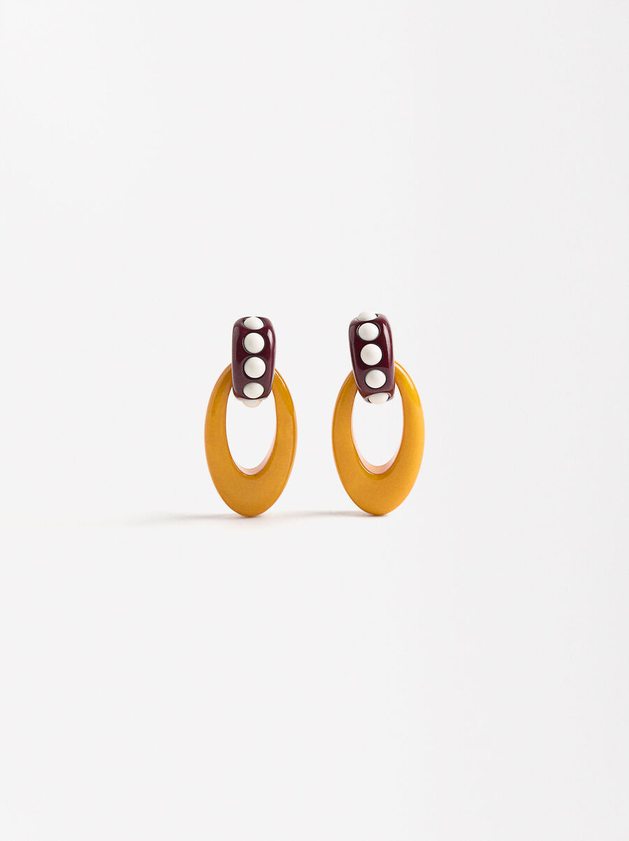 Maxi oval pendant hoops