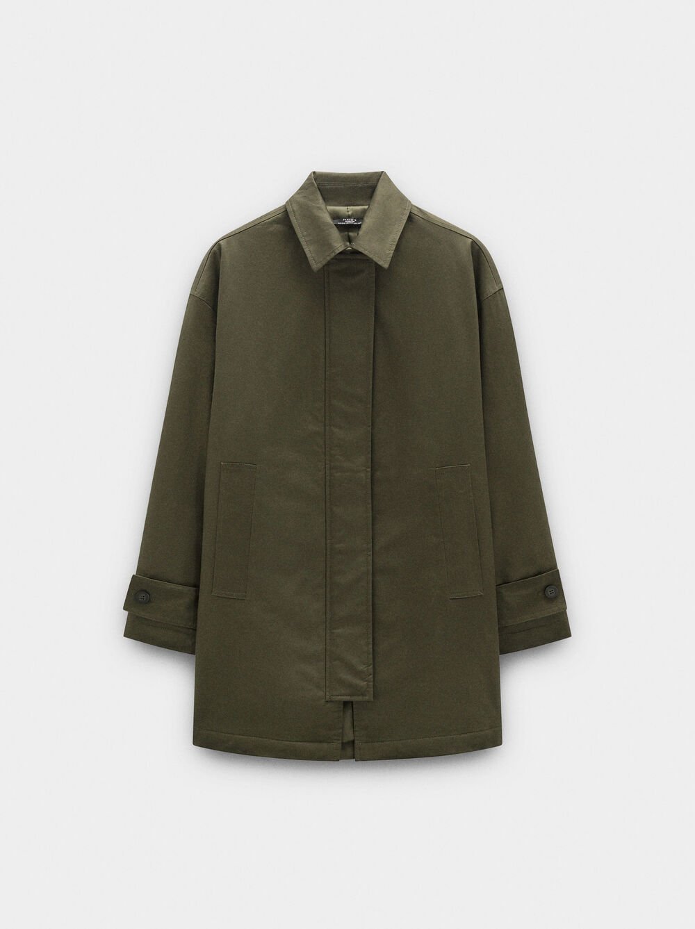 Cotton high-neck jacket