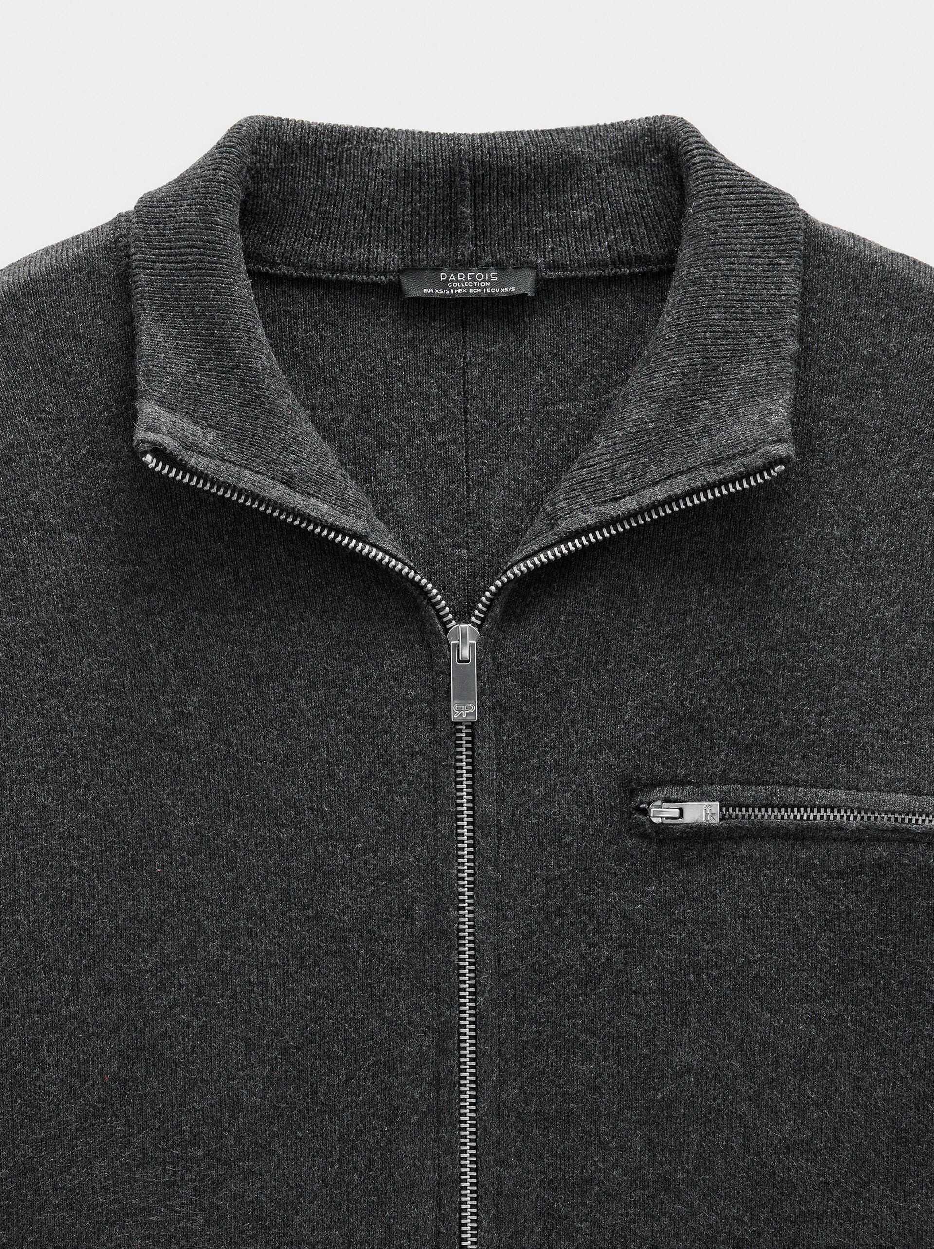 Strick-Cardigan mit Reißverschluss image number 5.0