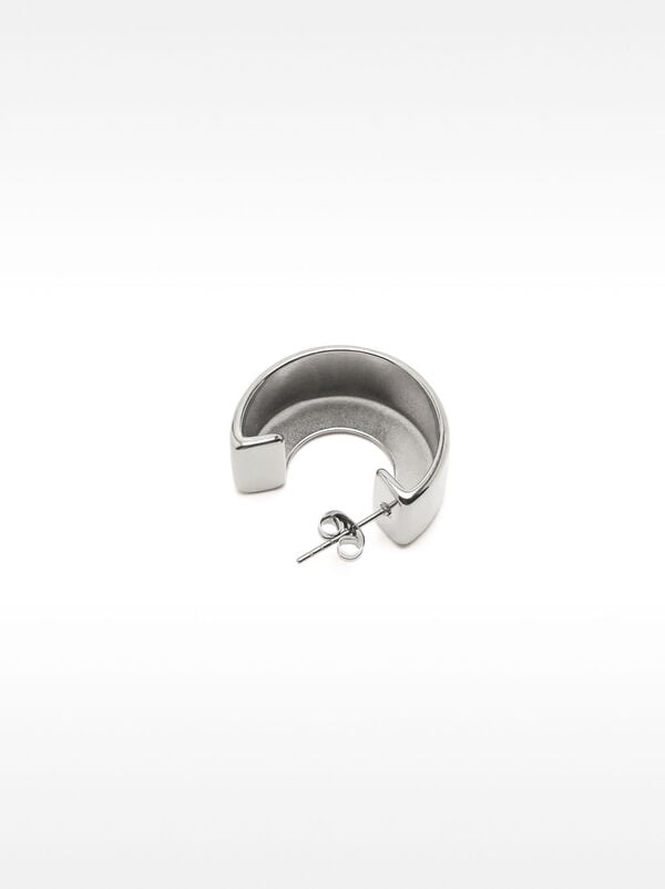 Medium hoop earrings - stainless steel