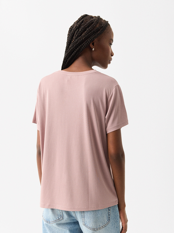 Modal T-Shirt, Pink, hi-res