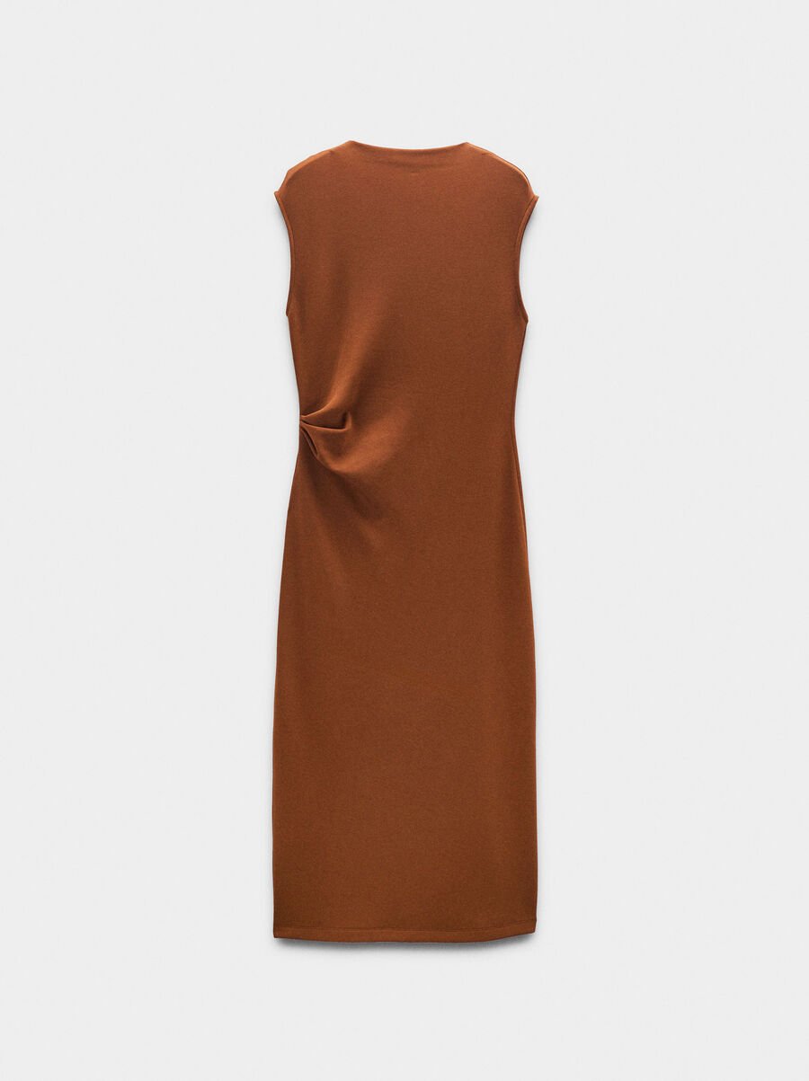 Midi dress with draped